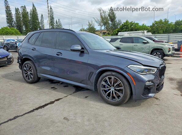 5UXJU4C0XM9D96162 2021 BMW X5 Gray Front right