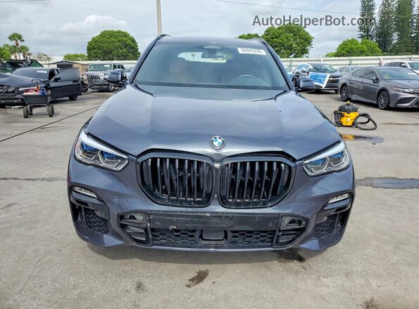 5UXJU4C0XM9D96162 2021 BMW X5 Gray Front view