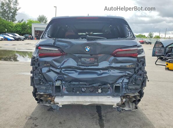 5UXJU4C0XM9D96162 2021 BMW X5 Gray Rear view