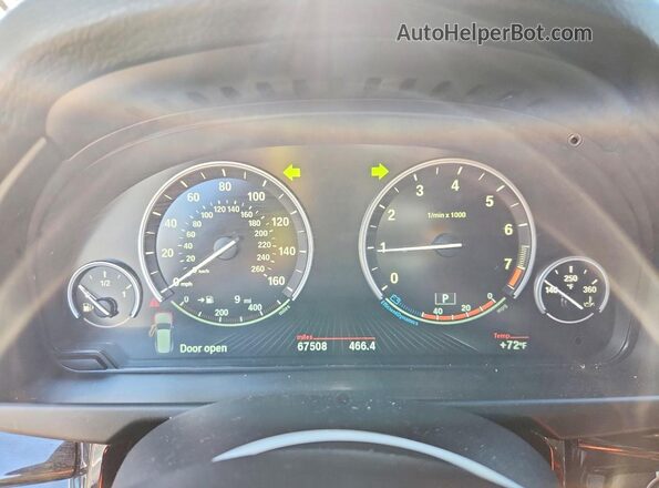 5UXKR0C31H0V82012 2017 BMW X5 Black ხელსაწყოთა პანელის ხედი