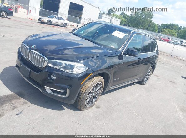 5UXKR0C34H0V76902 2017 BMW X5 Black Առջևի ձախ երեք քառորդ տեսարան