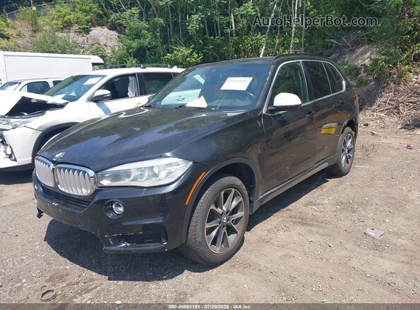 5UXKR0C35H0V79162 2017 BMW X5 Black Առջևի ձախ երեք քառորդ տեսարան