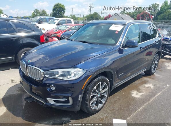 5UXKR0C36H0V78554 2017 BMW X5 Синий Передняя левая четверть