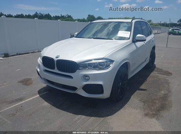 5UXKR0C53J0Y00751 2018 BMW X5 White Առջևի ձախ երեք քառորդ տեսարան