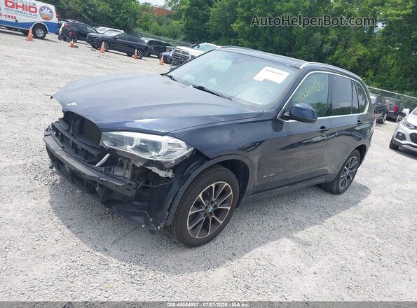 5UXKR0C56H0V50156 2017 BMW X5 Blue Առջևի ձախ երեք քառորդ տեսարան