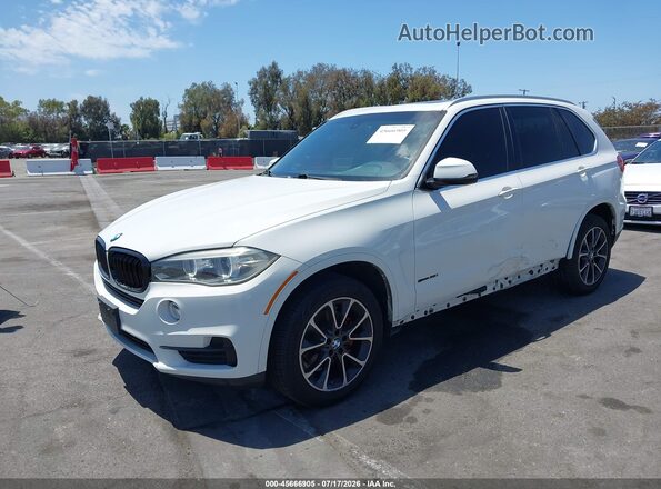 5UXKR2C32H0U24709 2017 BMW X5 White Առջևի ձախ երեք քառորդ տեսարան