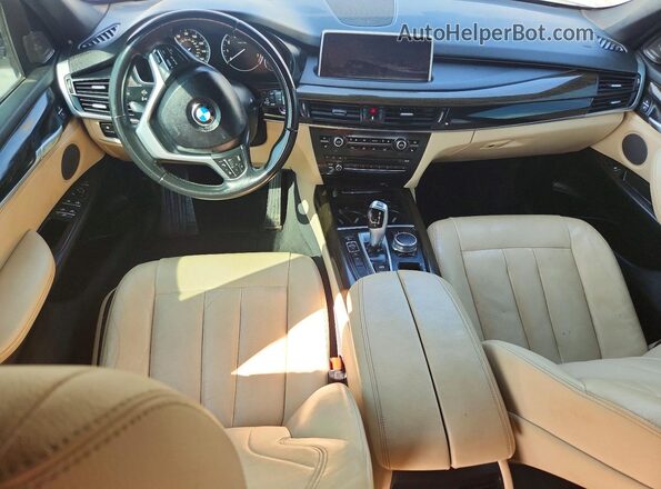 5UXKR2C36H0U23286 2017 BMW X5 White Widok deski rozdzielczej