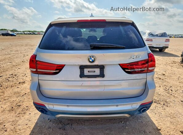 5UXKR2C37H0X06246 2017 BMW X5 Silver Widok z tyłu