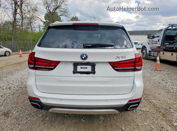 5UXKT0C33H0S80917 2017 BMW X5 White Rear view