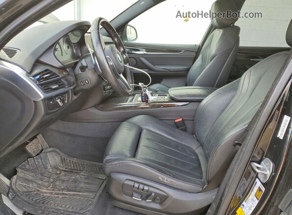 5UXKT0C37H0V96370 2017 BMW X5 Black წინა სალონის ხედი