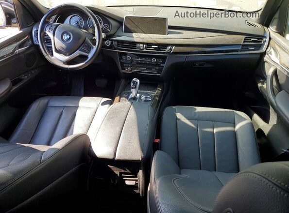 5UXKT0C39H0V97939 2017 BMW X5 Blue Առջևի վահանակի տեսք