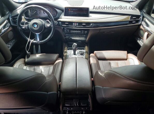 5UXKT0C52J0V99877 2018 BMW X5 Blue Առջևի վահանակի տեսք