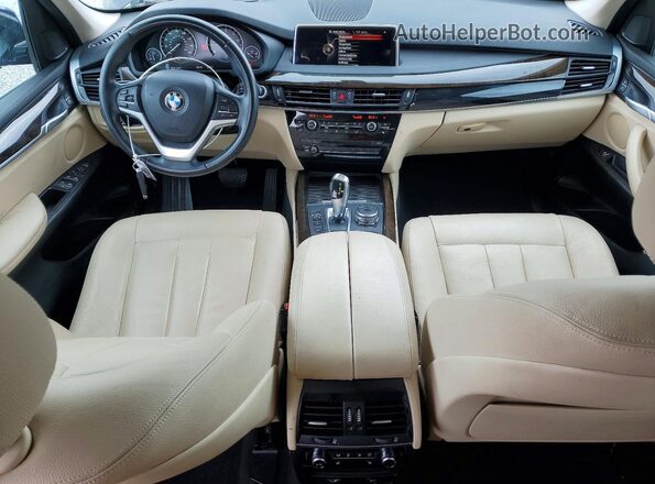 5UXKT0C5XG0S76735 2016 BMW X5 Blue Вид панелі приладів