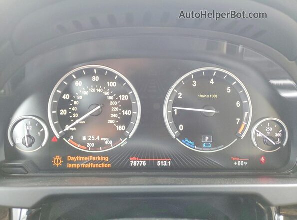 5UXKT0C5XG0S76735 2016 BMW X5 Blue Вид щитка приладів