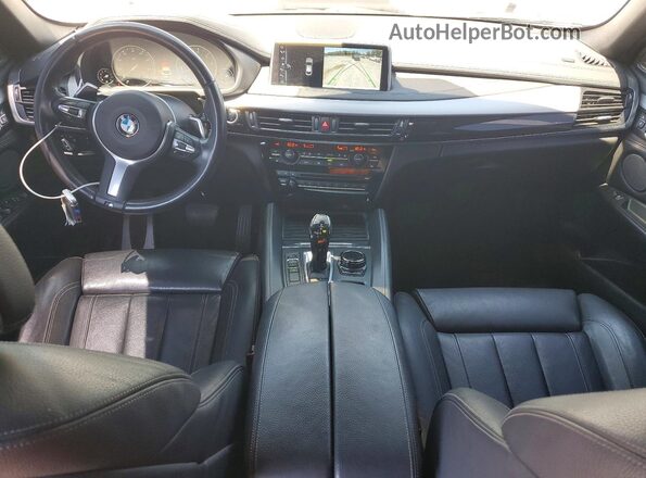 5UXKU0C36H0G68949 2017 BMW X6 Silver Առջևի վահանակի տեսք