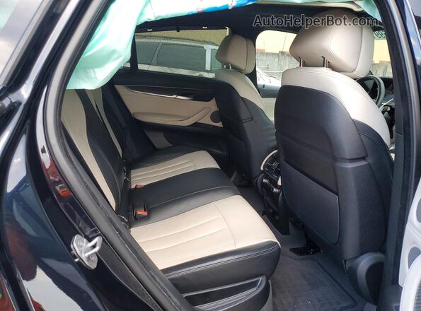 5UXKU0C37H0G57488 2017 BMW X6 Blue Вид задніх сидінь