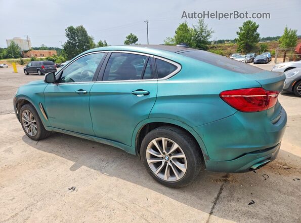 5UXKU0C52J0G69717 2018 BMW X6 Turquoise Հետևի ձախ