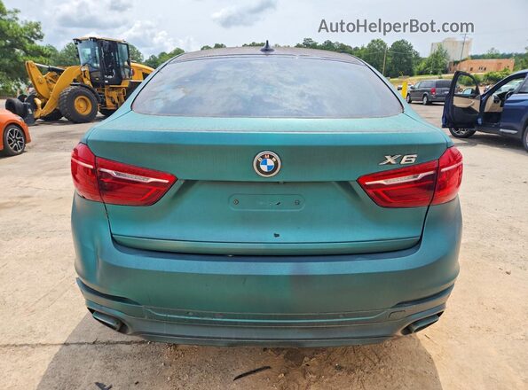 5UXKU0C52J0G69717 2018 BMW X6 Turquoise Հետևի տեսք