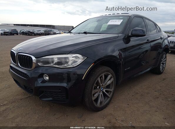 5UXKU0C54J0G80489 2018 BMW X6 Dark Blue Front left