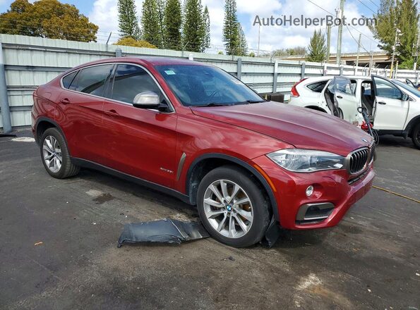 5UXKU2C33H0X46953 2017 BMW X6 Red Delantero derecho