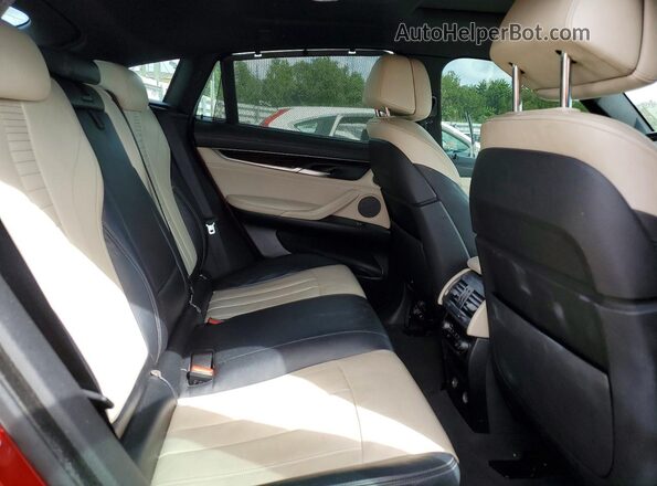 5UXKU2C33H0X46953 2017 BMW X6 Red Vista interior trasera