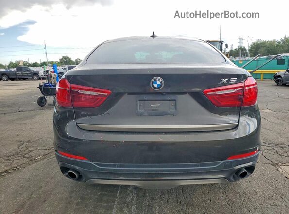 5UXKU2C35H0U29658 2017 BMW X6 Black უკანა ხედი