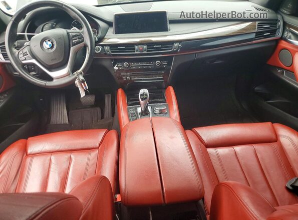 5UXKU2C36H0X47854 2017 BMW X6 Black Առջևի վահանակի տեսք