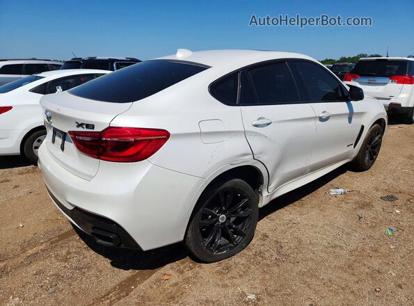 5UXKU2C38H0X47211 2017 BMW X6 White Задня права чверть