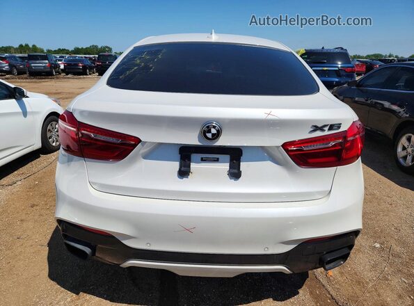 5UXKU2C38H0X47211 2017 BMW X6 White Вид ззаду