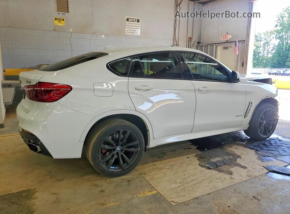 5UXKU2C39H0U30165 2017 BMW X6 White Задня права чверть