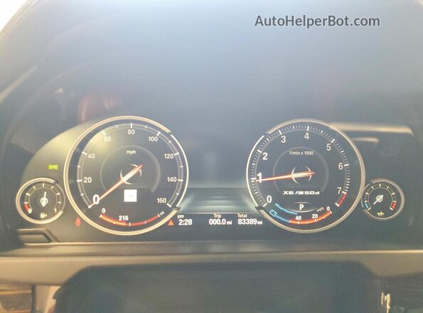 5UXKU2C39H0U30165 2017 BMW X6 White Вид щитка приладів