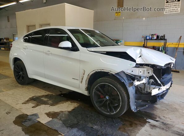 5UXKU2C39H0U30165 2017 BMW X6 White Передня права чверть