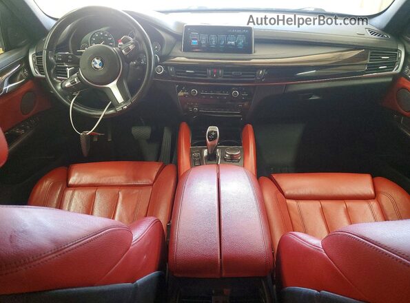 5UXKU2C39H0U30165 2017 BMW X6 White Вид панелі приладів