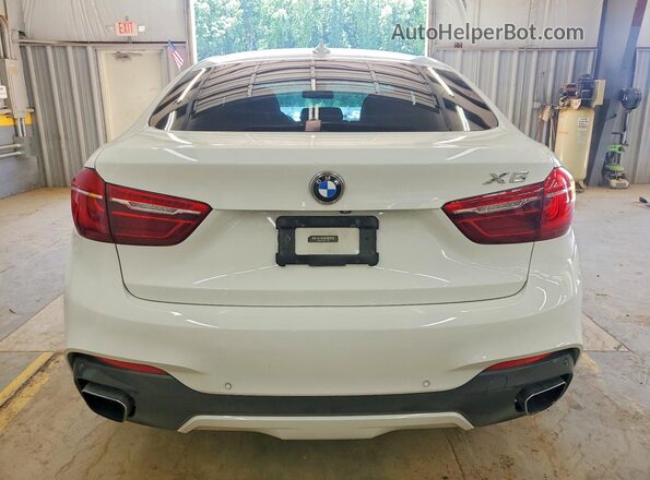 5UXKU2C39H0U30165 2017 BMW X6 White Вид ззаду