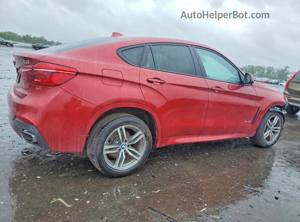5UXKU2C3XH0X47033 2017 BMW X6 Red Задня права чверть
