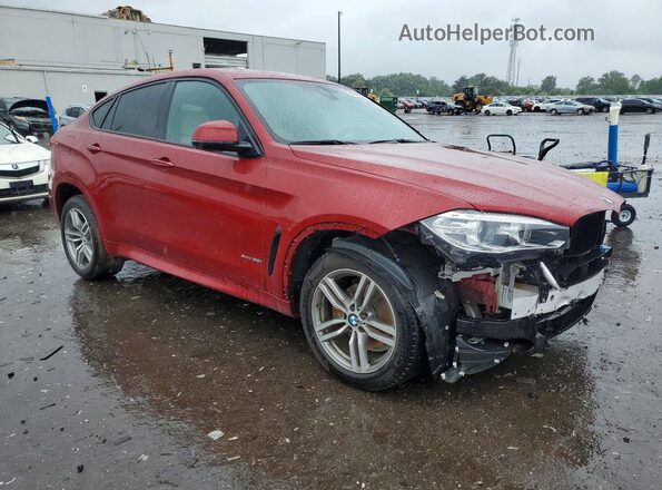 5UXKU2C3XH0X47033 2017 BMW X6 Red Передня права чверть