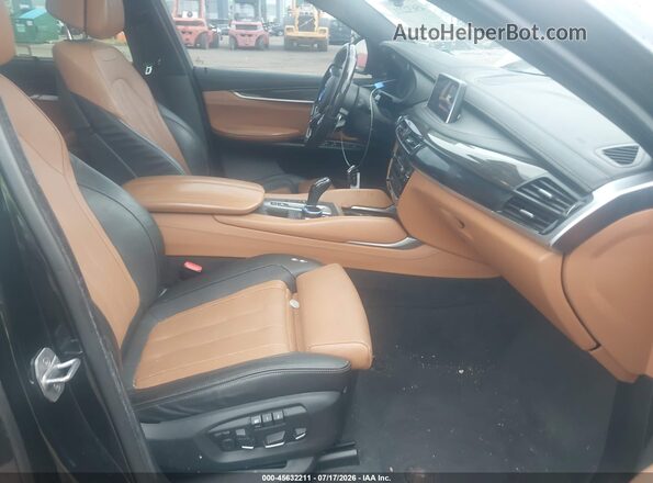 5UXKU2C50H0N85205 2017 BMW X6 Black Вид салону спереду