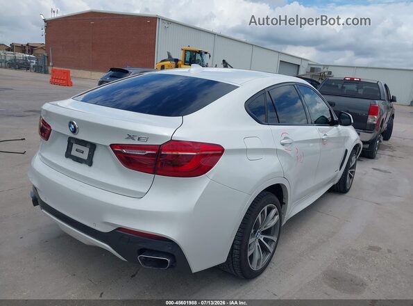 5UXKU2C51G0N82649 2016 BMW X6 White Задня права чверть