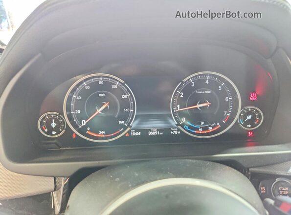 5UXKU2C52G0N79114 2016 BMW X6 Blue Instrument cluster view