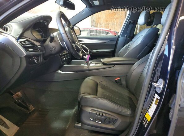 5UXKU2C52G0N79114 2016 BMW X6 Blue Front interior view