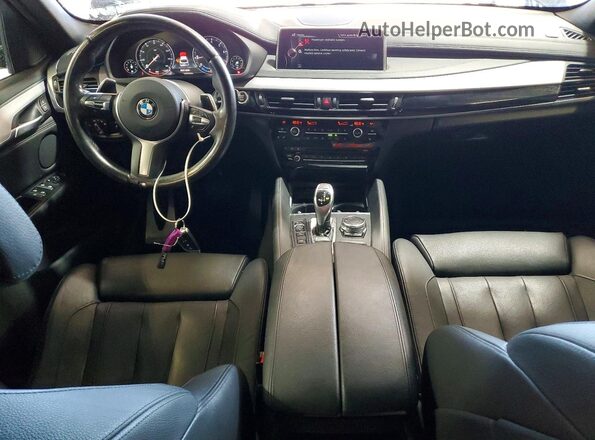 5UXKU2C52G0N79114 2016 BMW X6 Blue Dashboard view