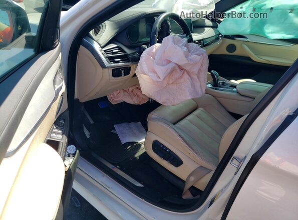 5UXKU2C52G0N79291 2016 BMW X6 White Вид панелі приладів