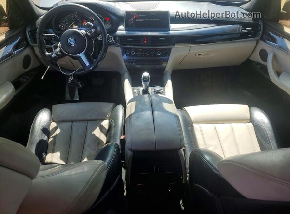 5UXKU2C52G0N80344 2016 BMW X6 White Вид панелі приладів
