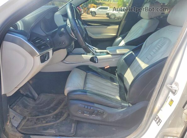 5UXKU2C52G0N80344 2016 BMW X6 White Вид салону спереду