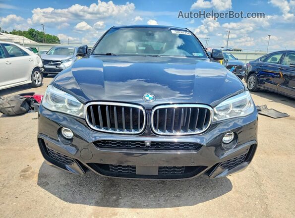 5UXKU2C53J0X49259 2018 BMW X6 Black წინა ხედი