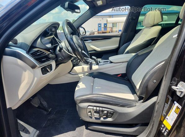 5UXKU2C53J0X49259 2018 BMW X6 Black წინა სალონის ხედი