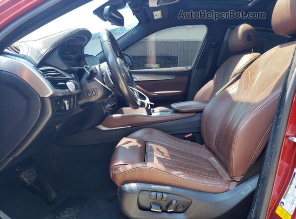 5UXKU2C54J0X49593 2018 BMW X6 Red Սալոնի դիմացի տեսք
