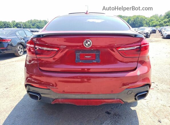 5UXKU2C54J0X49593 2018 BMW X6 Red Հետևի տեսք