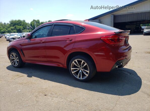 5UXKU2C54J0X49593 2018 BMW X6 Red Հետևի ձախ