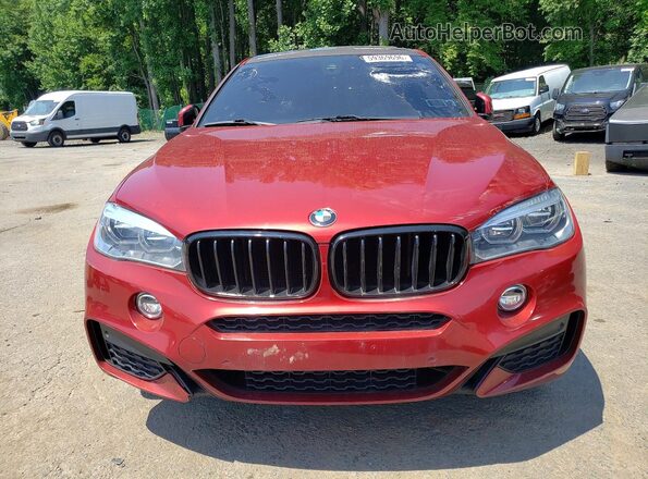 5UXKU2C54J0X49593 2018 BMW X6 Red Դիմացի տեսք